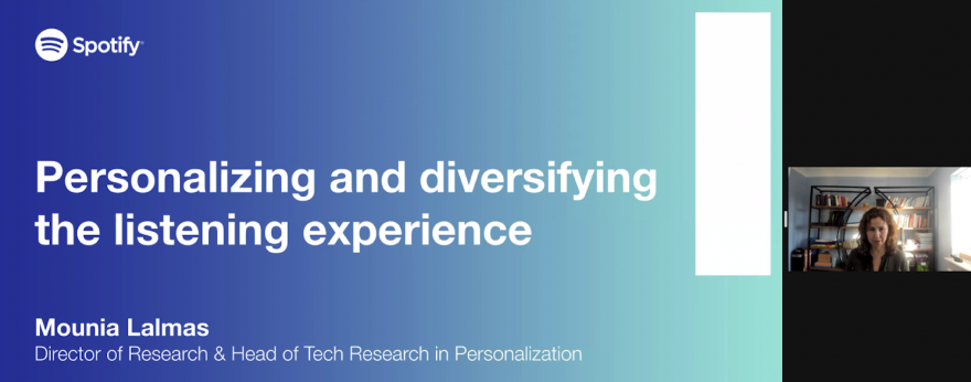 Image of slide from Spotify at Machine Learning day